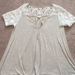 Beige lace top